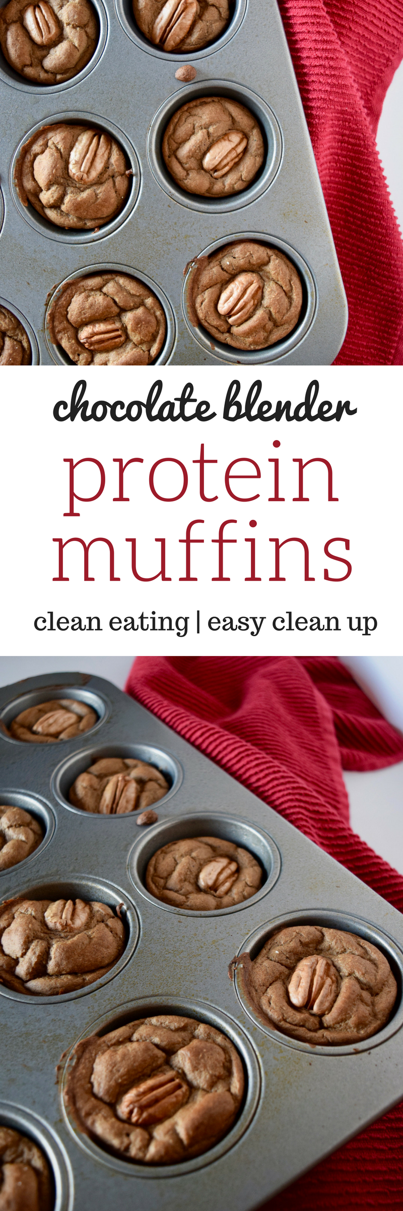 Chocolate Blender Protein Muffins - A Simplified Life