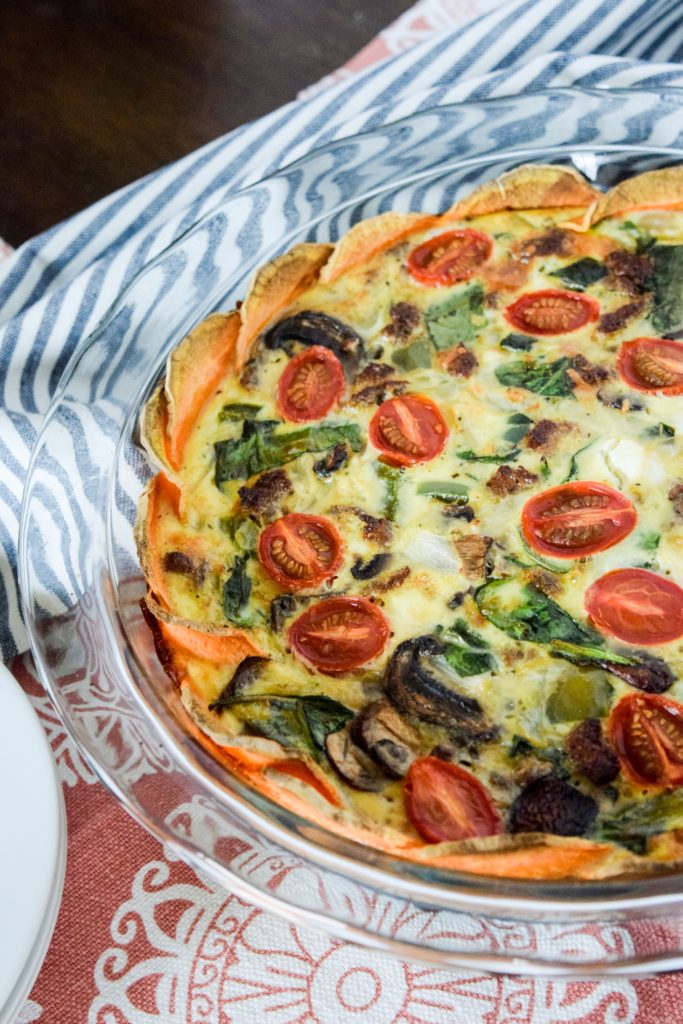 Easy Sweet Potato Crust Quiche - A Simplified Life