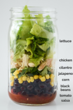 Southwest Chicken Salad + How To Make Mason Jar Salads - A Simplified Life